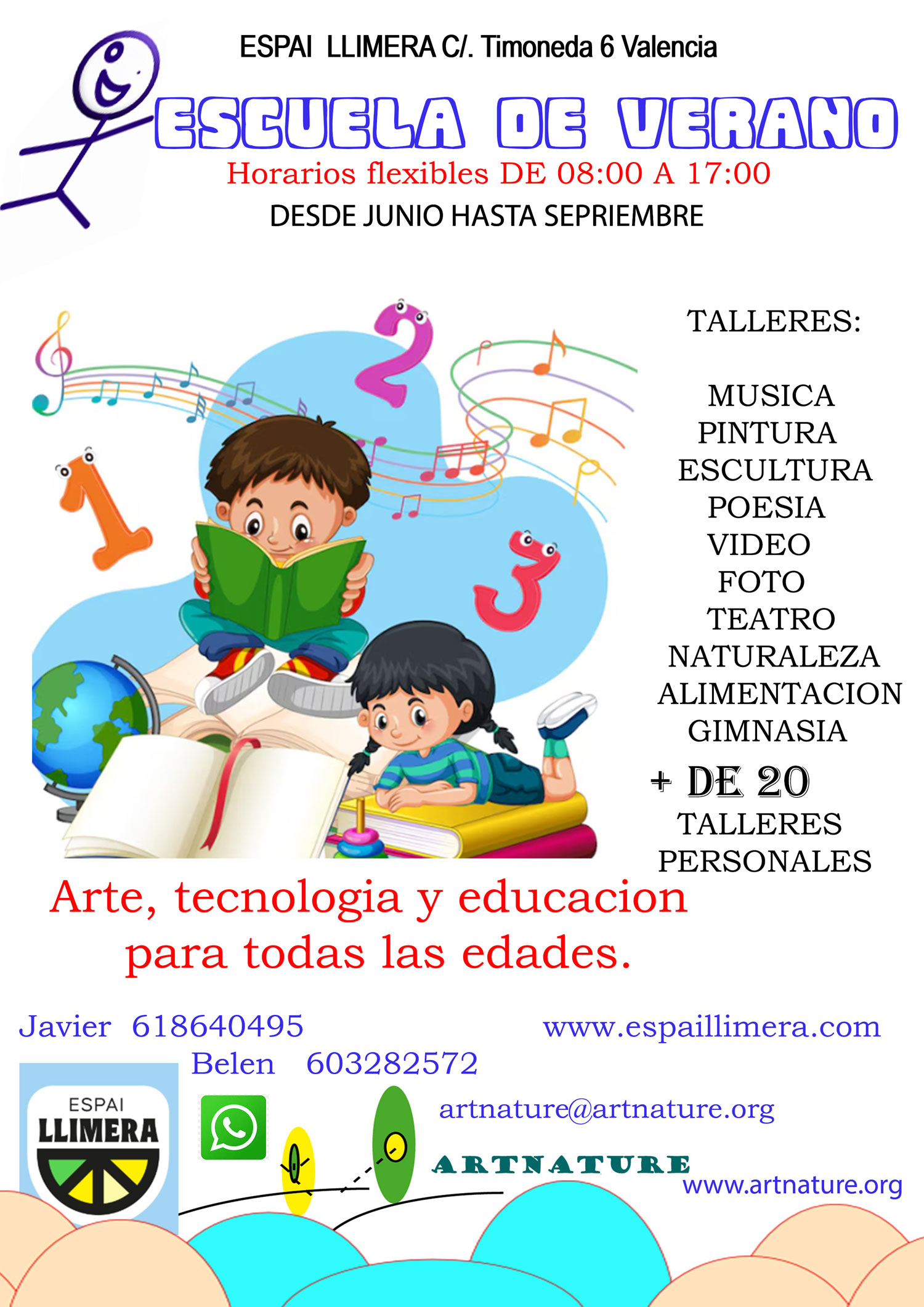 Escuela de verano en Espai Llimera organizado por Artnature.